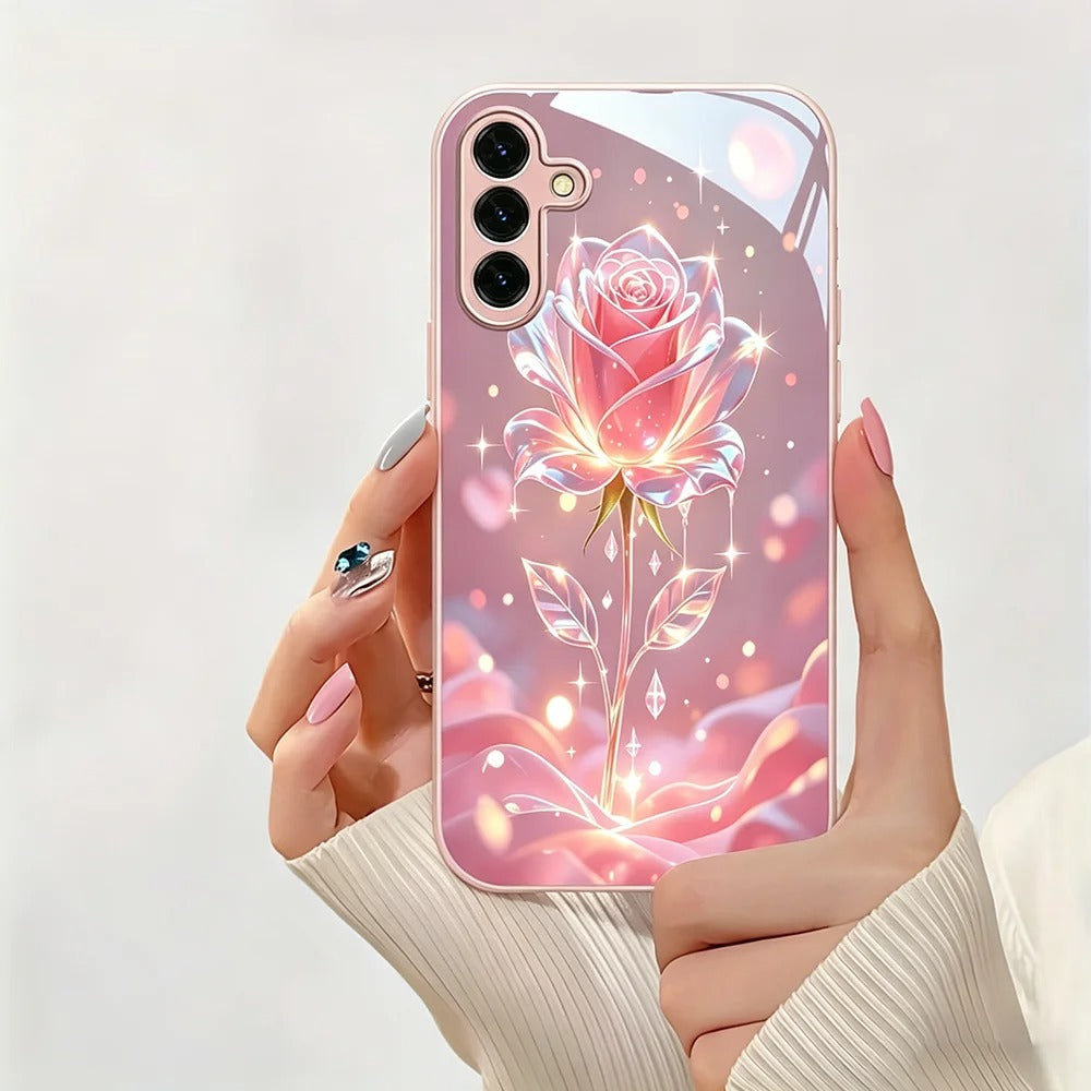 Lotus Flowers Glass Phone Case